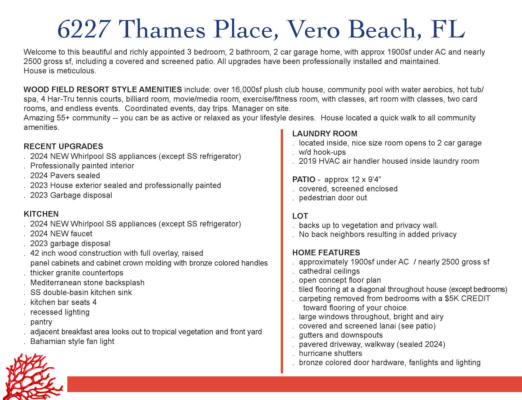6227 THAMES PL, VERO BEACH, FL 32966, photo 4 of 98